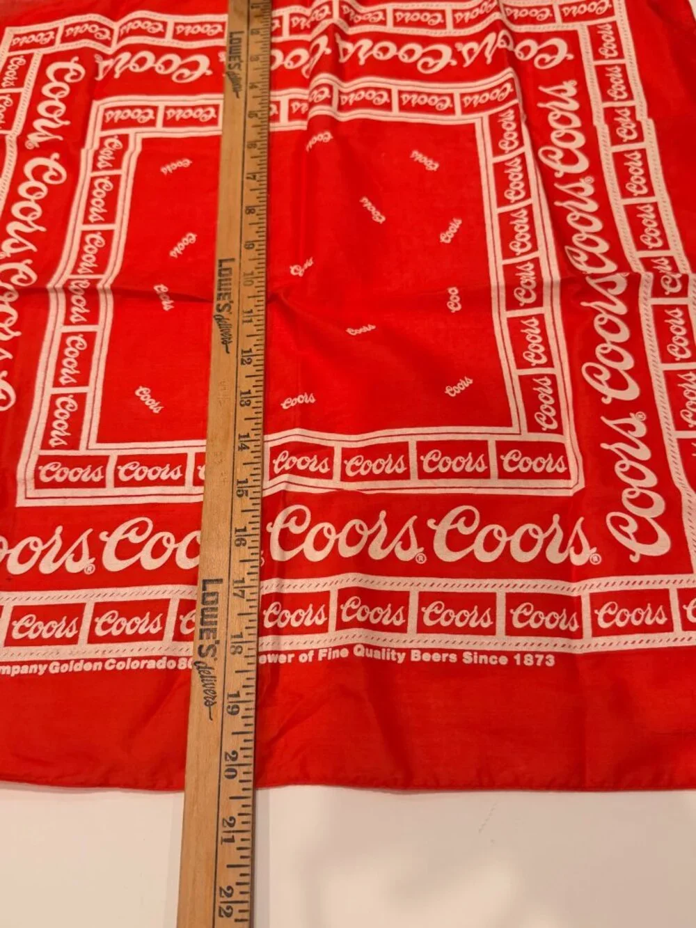 Vintage 1983 Coors Iconic beer Company bandana scarf EUC 21